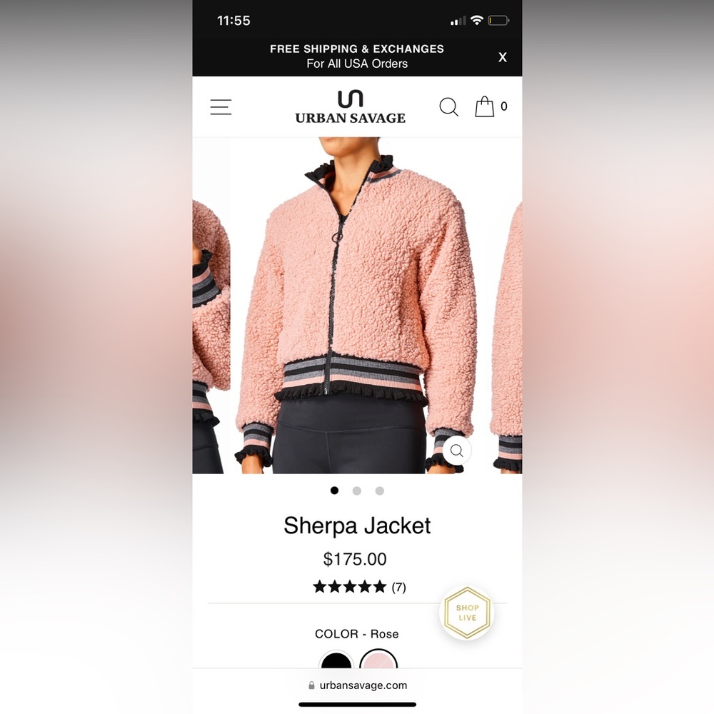 🌼 NWT Urban Savage Sherpa zip up jacket